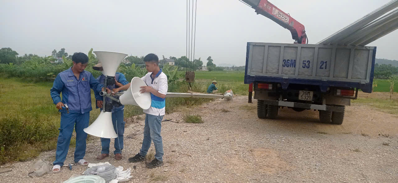 Hình ảnh giải pháp truyền thanh thông minh được lắp đặt thực tế