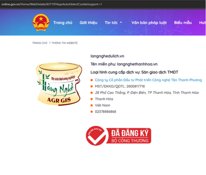 Chứng nhận sàn TMĐT của Bộ Công Thương