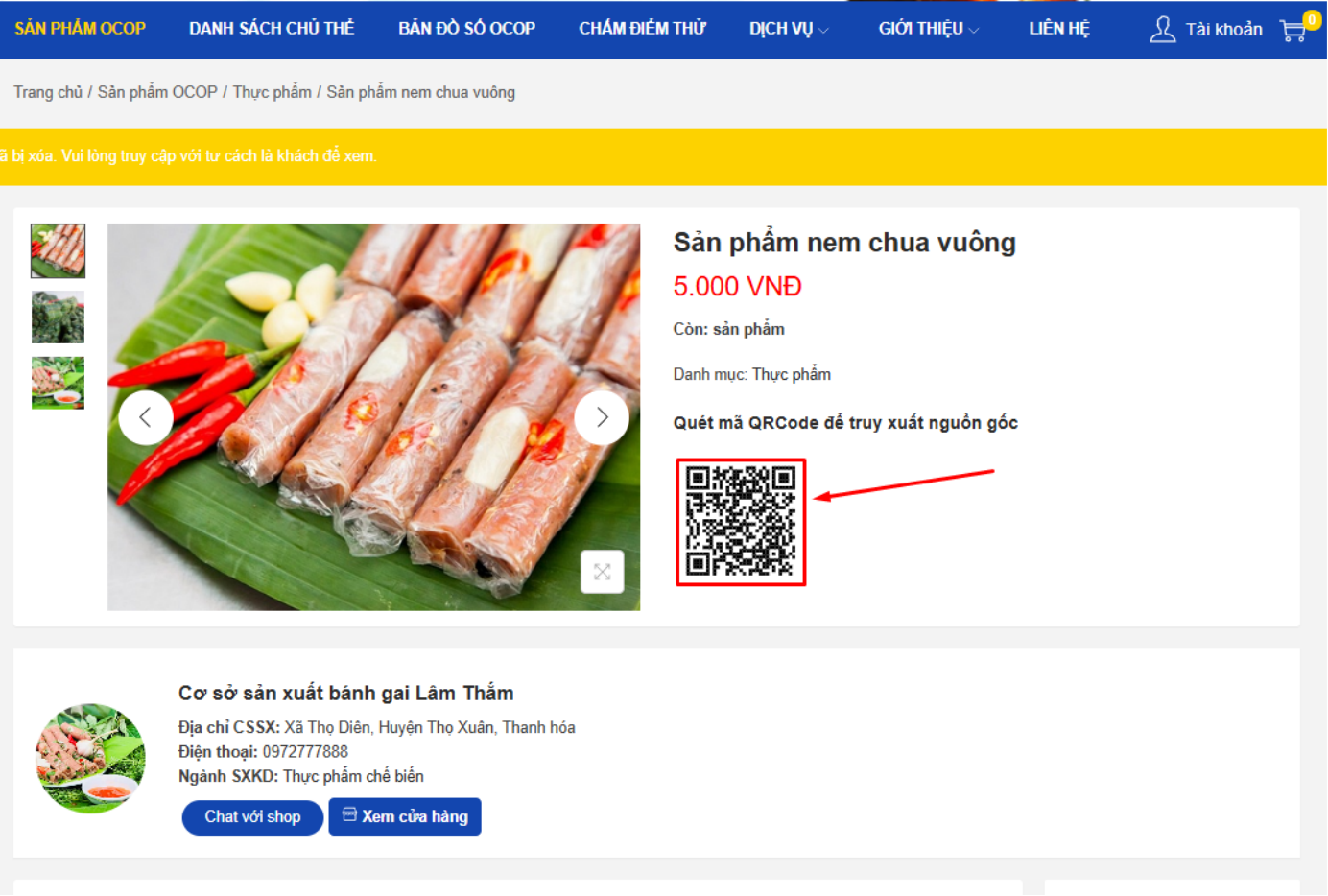 MÃ TRUY XUẤT NGUỒN GỐC SẢN PHẨM